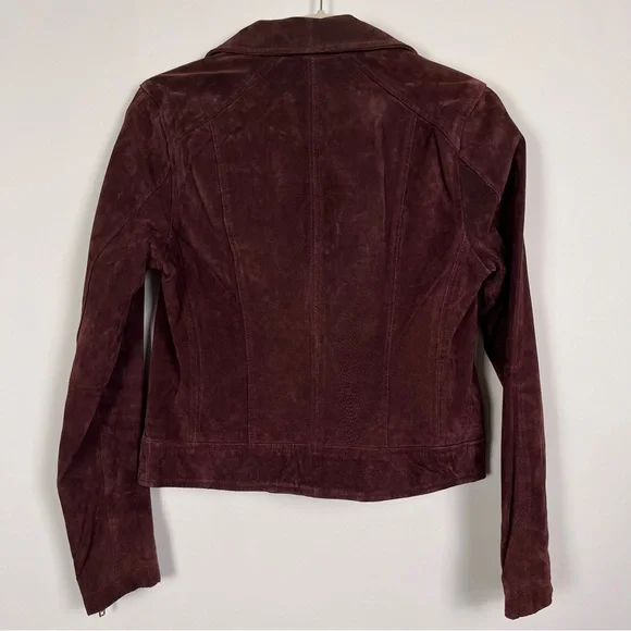 Blank NYC Brown Merlot Suede 💯 leather Jacket in Women’s sz Small - Picture 5 of 12